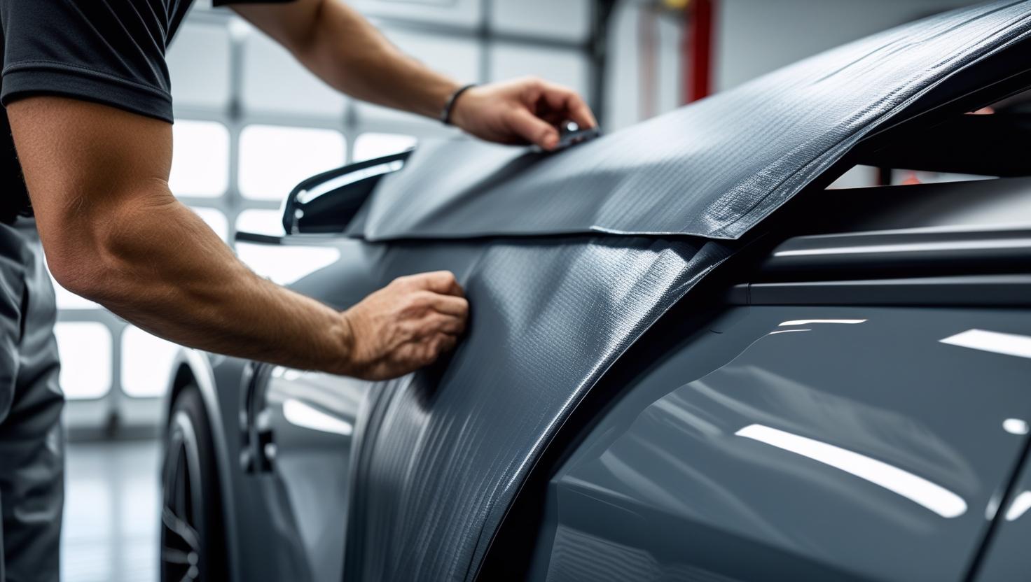 pose de covering sur une voiture